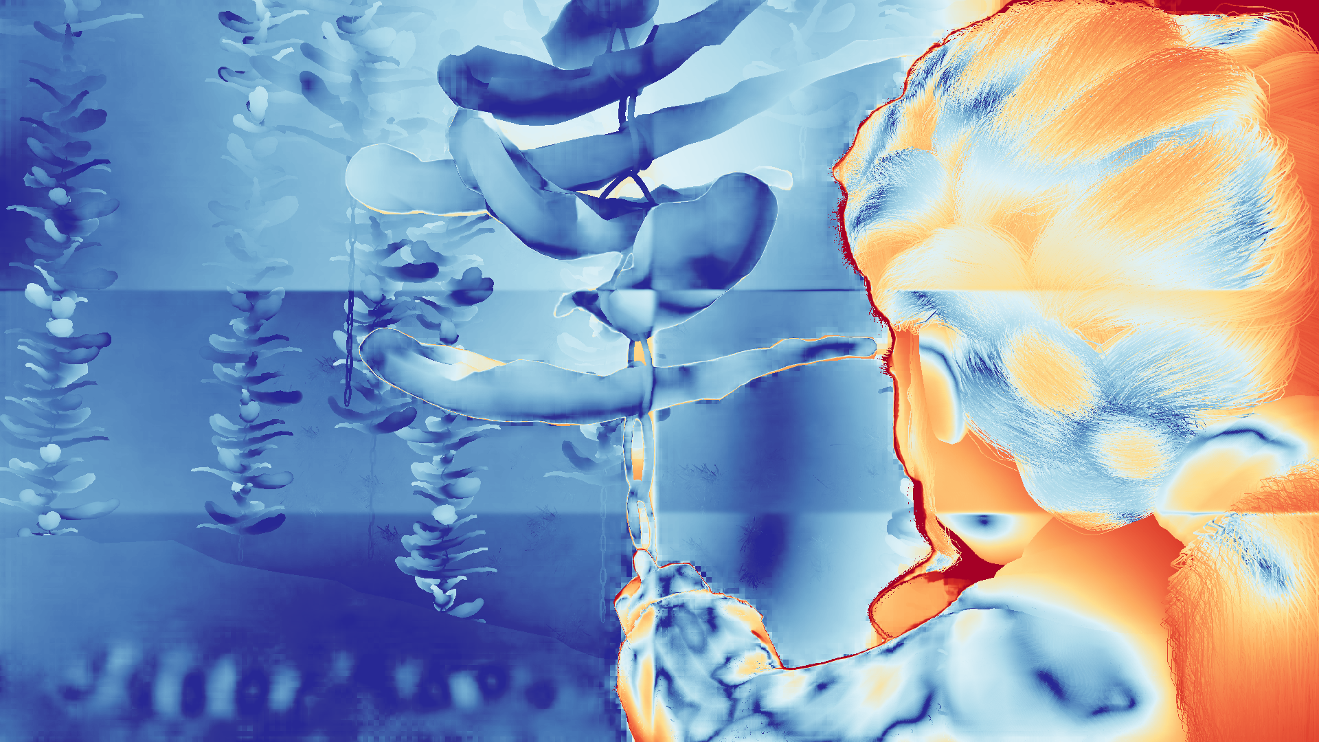 grayscale visualization of optical flow error