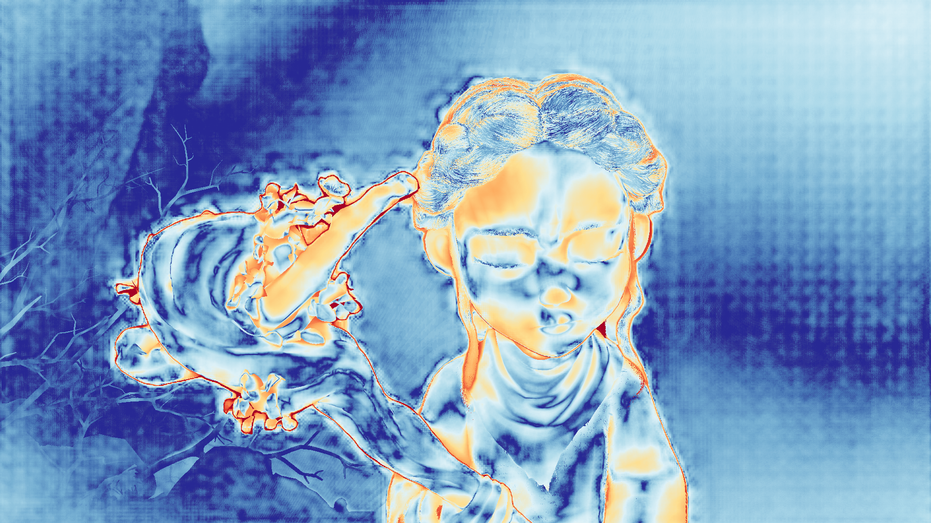 grayscale visualization of optical flow error