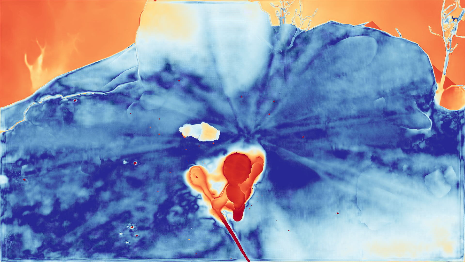 grayscale visualization of optical flow error