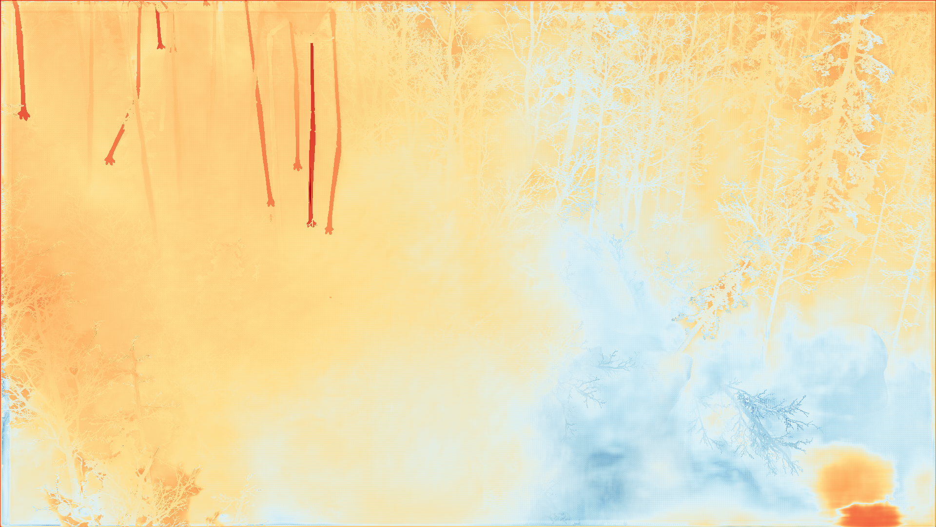 grayscale visualization of optical flow error