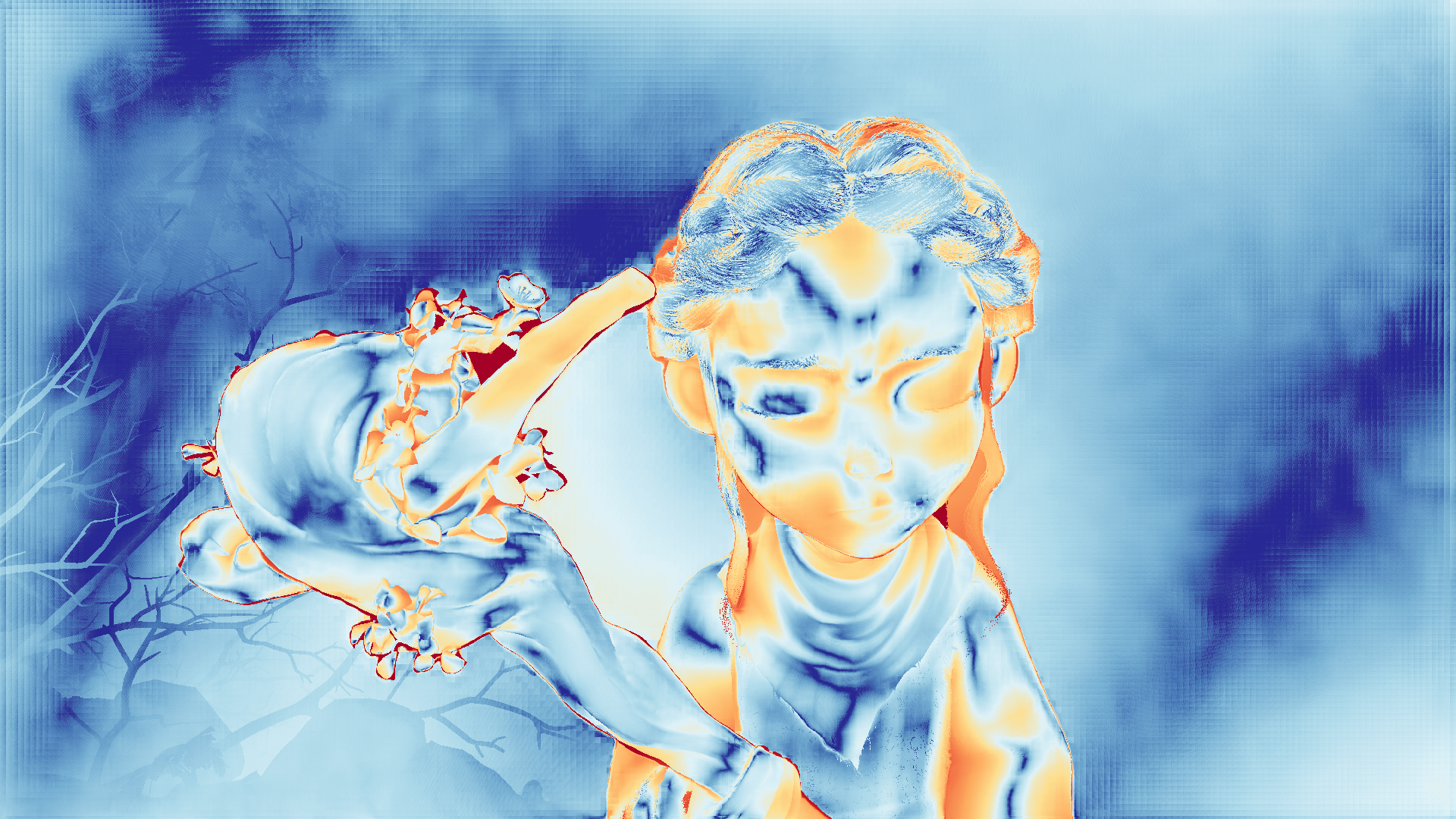 grayscale visualization of optical flow error
