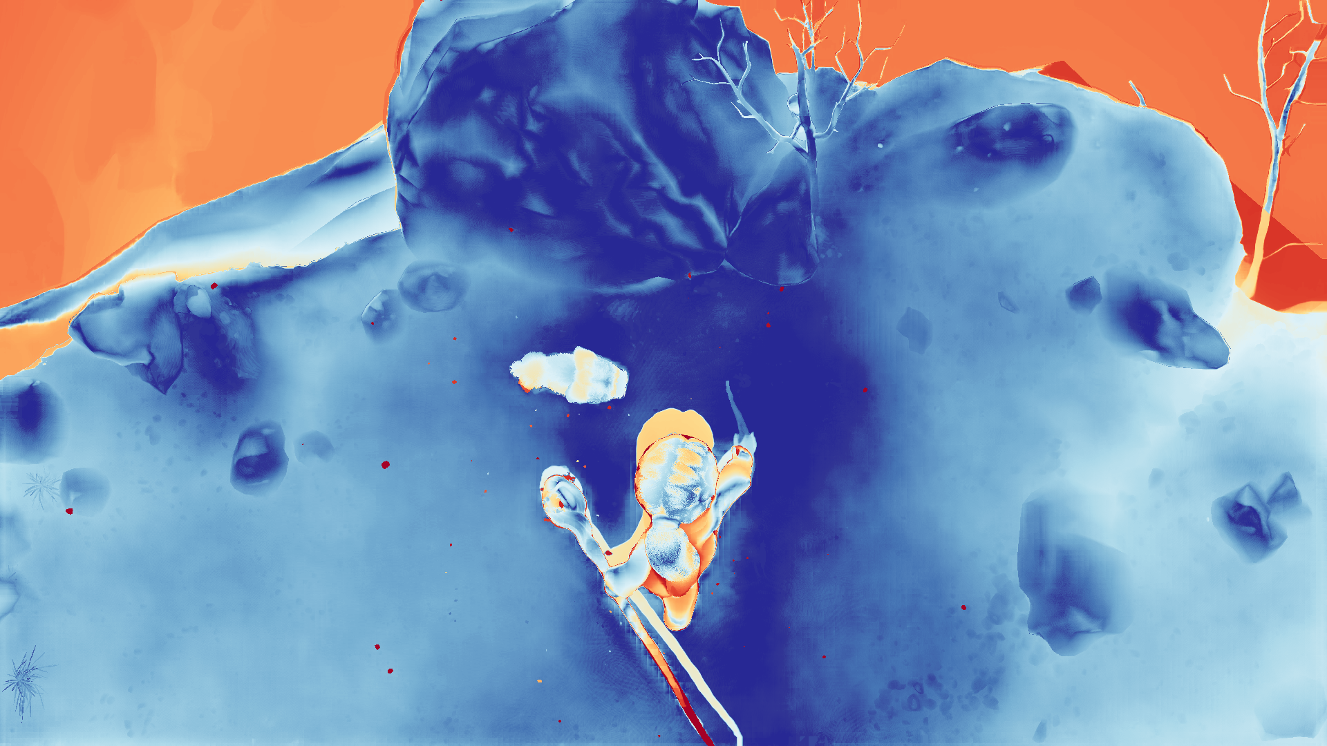 grayscale visualization of optical flow error