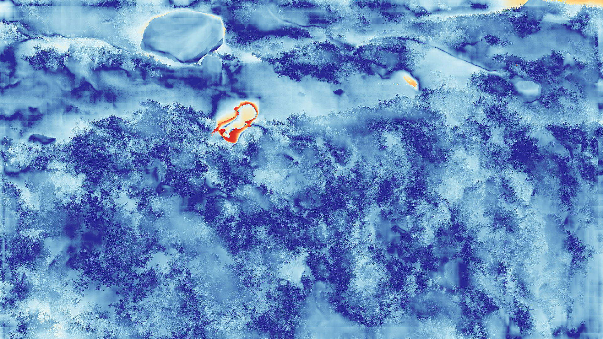grayscale visualization of optical flow error