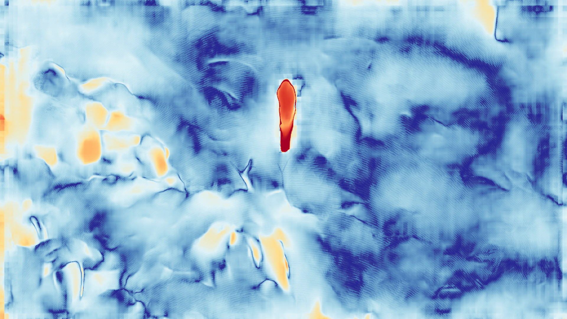 grayscale visualization of optical flow error