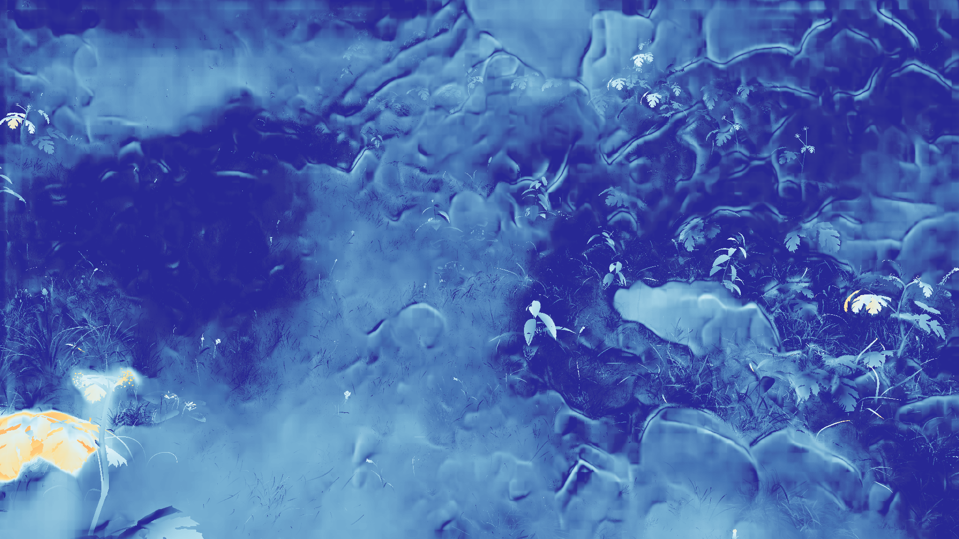 grayscale visualization of optical flow error