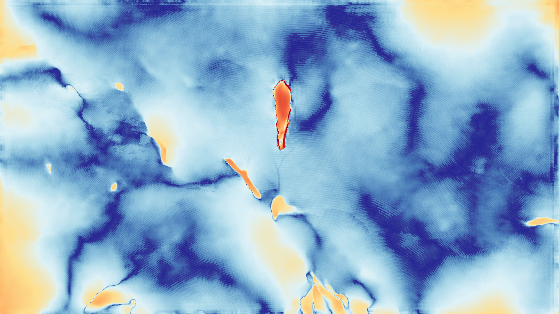grayscale visualization of optical flow error