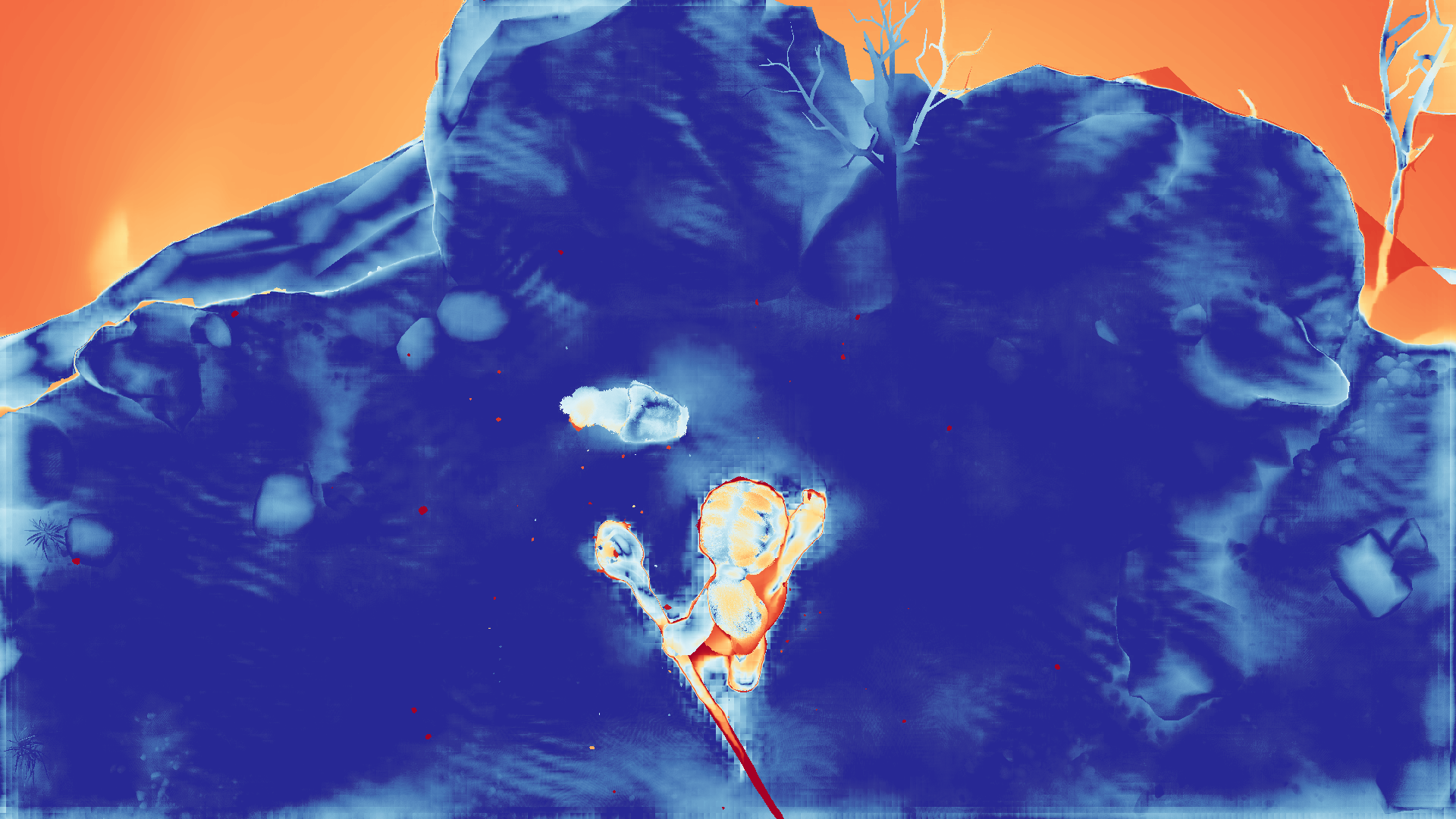 grayscale visualization of optical flow error