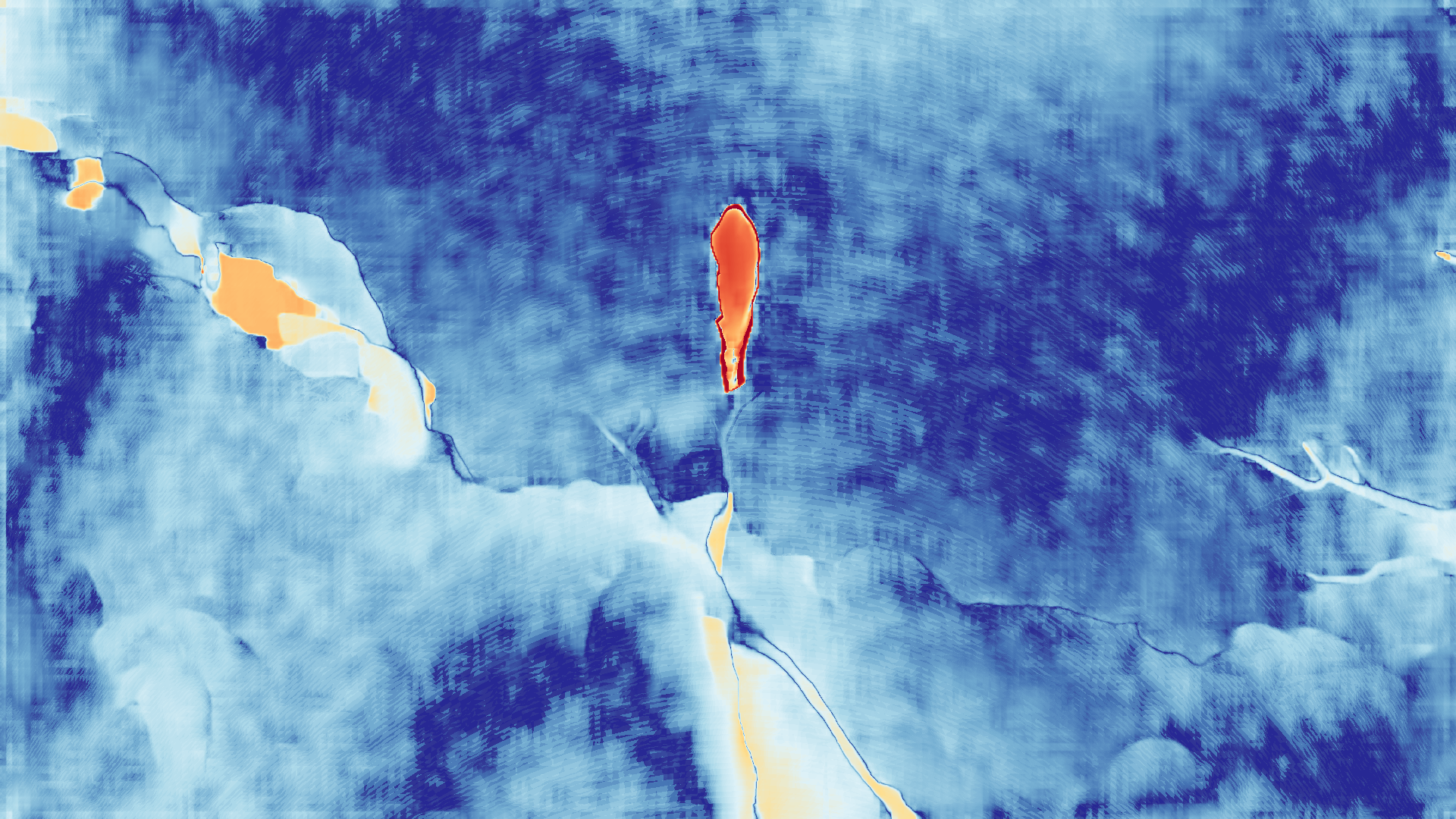grayscale visualization of optical flow error