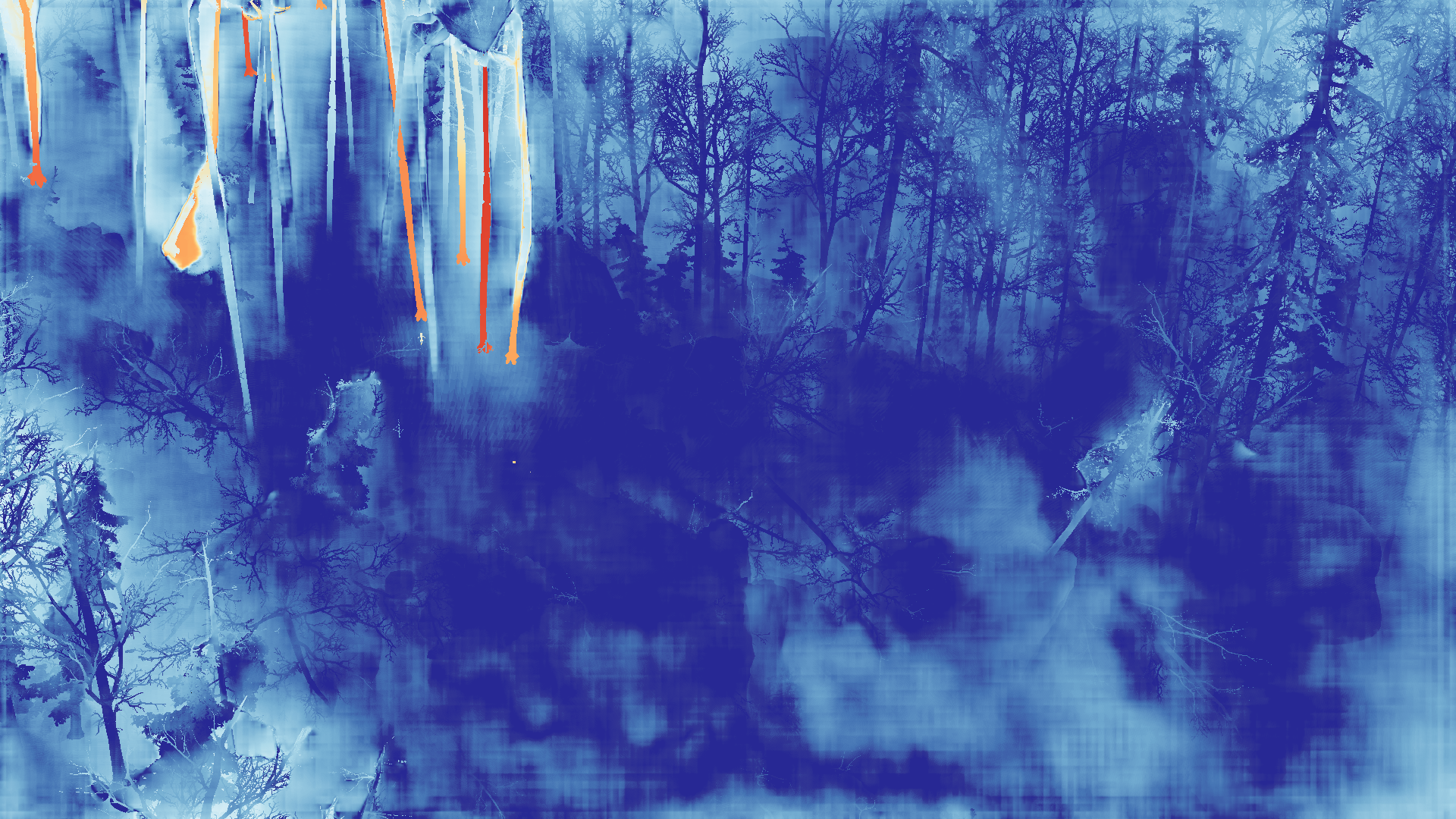 grayscale visualization of optical flow error