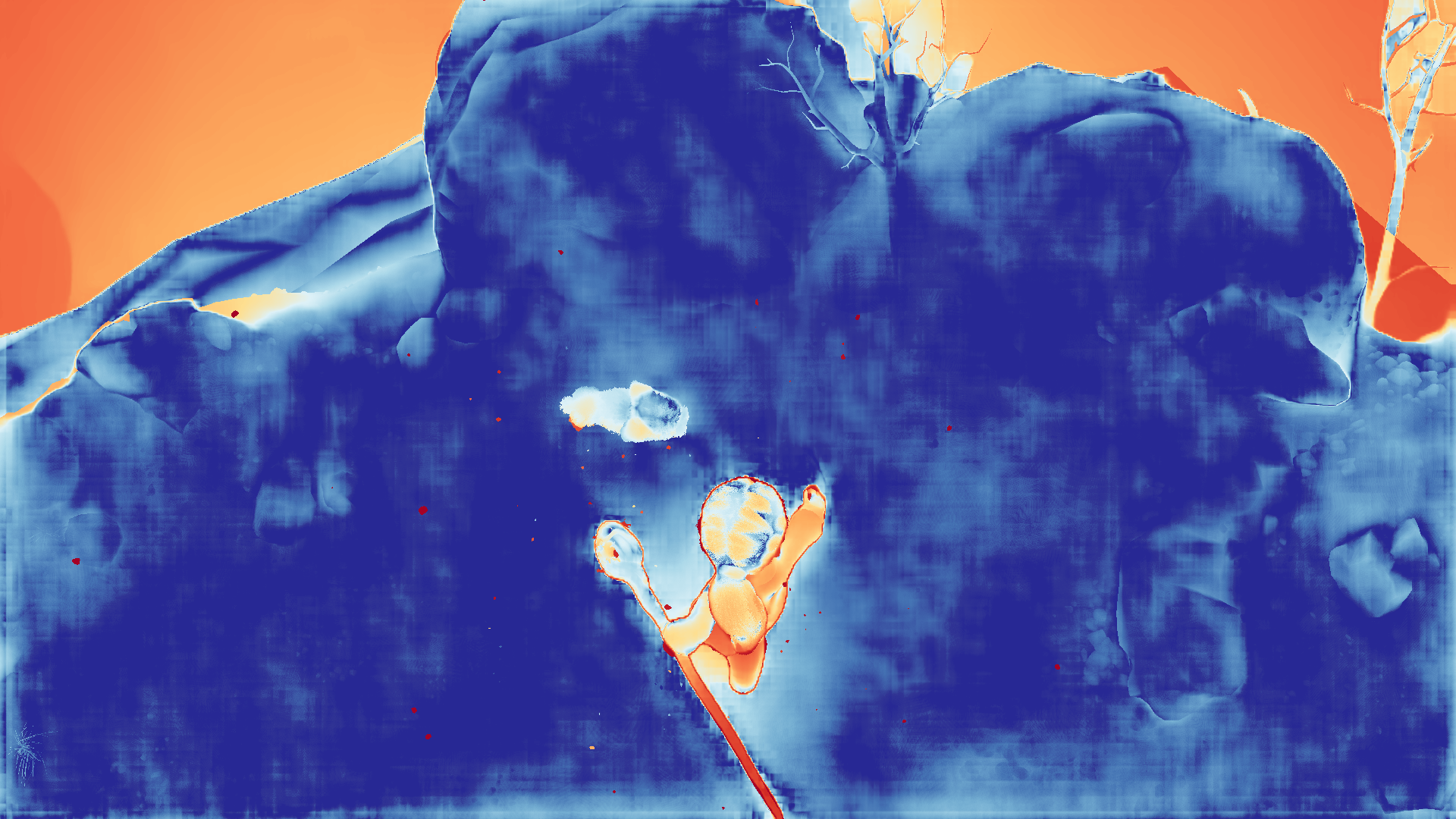 grayscale visualization of optical flow error