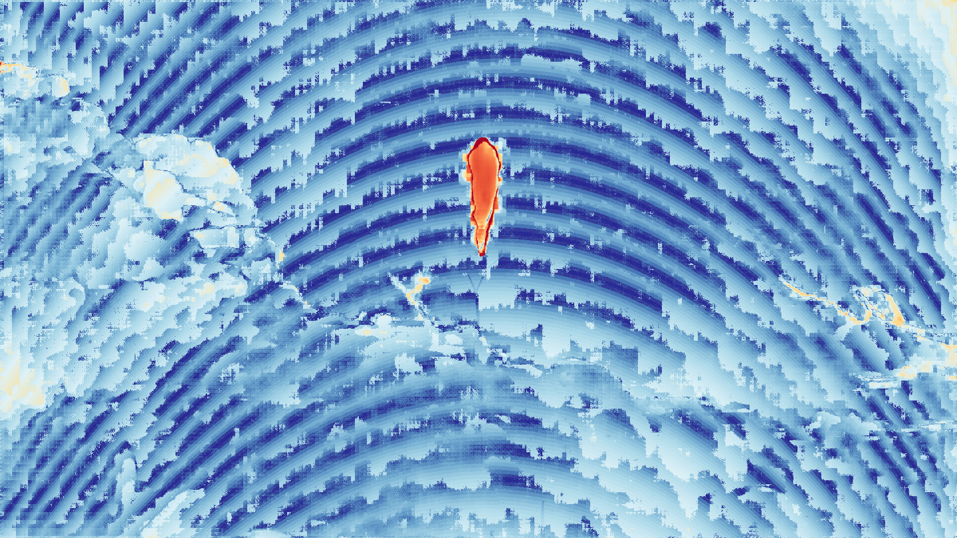 grayscale visualization of optical flow error