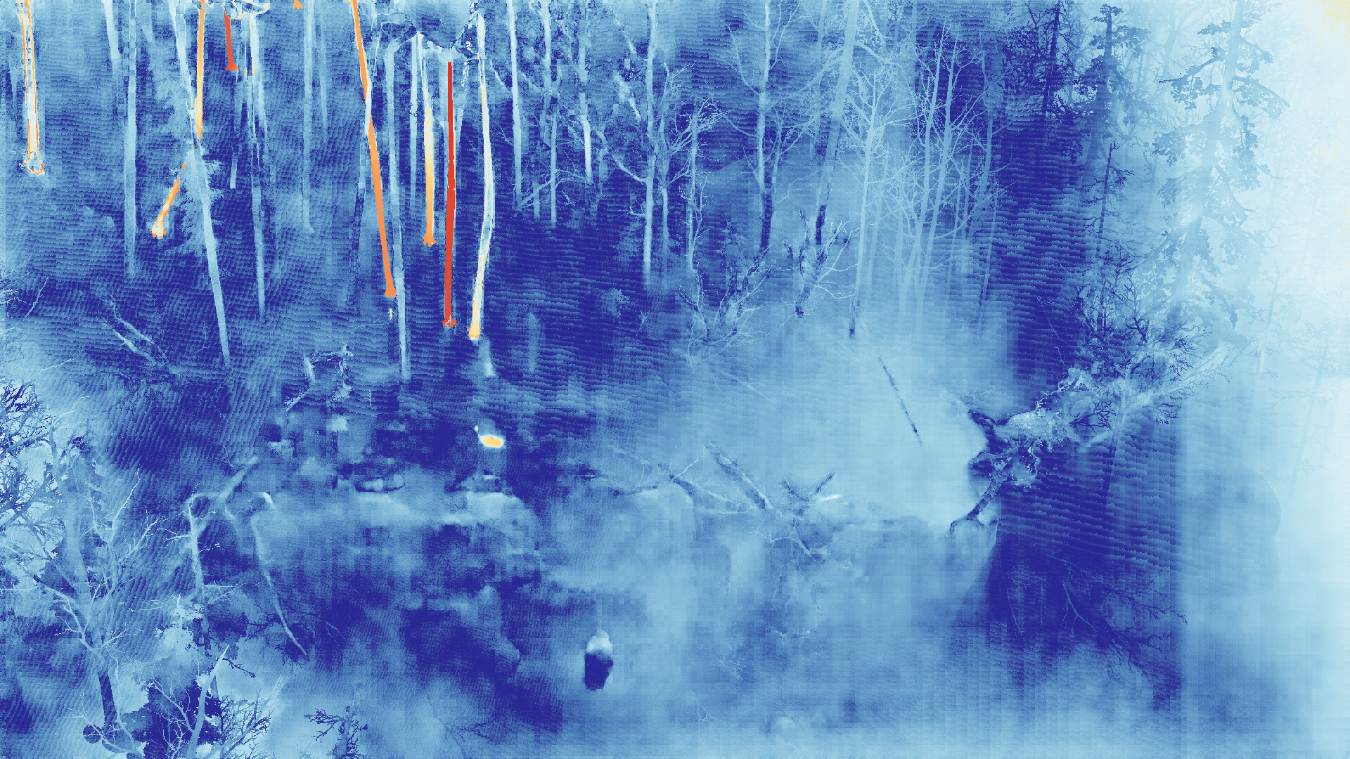 grayscale visualization of optical flow error