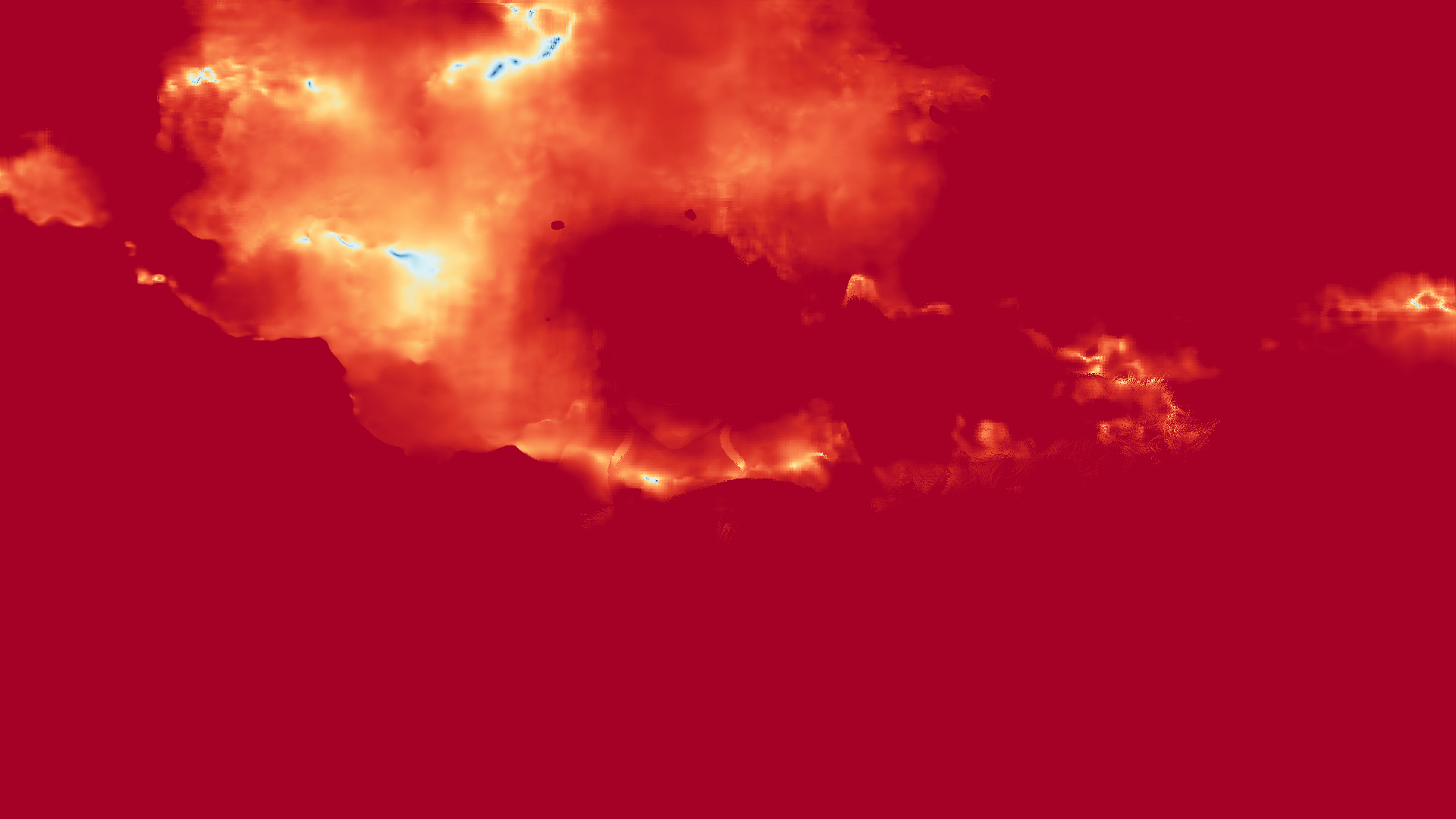 grayscale visualization of optical flow error