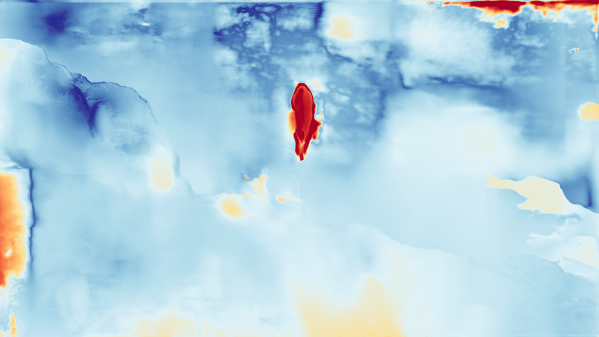 grayscale visualization of optical flow error