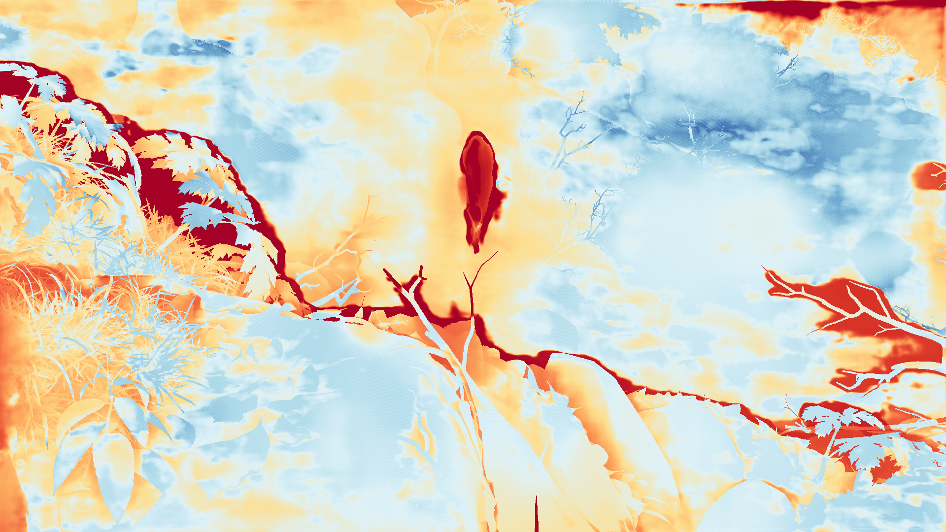 grayscale visualization of optical flow error