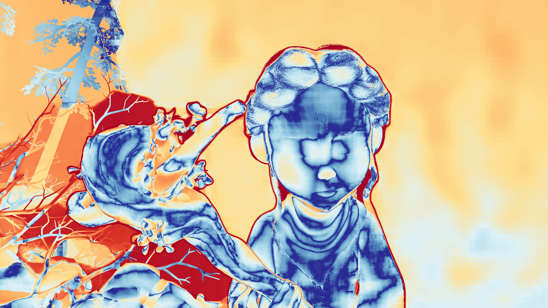 grayscale visualization of disparity 1 error