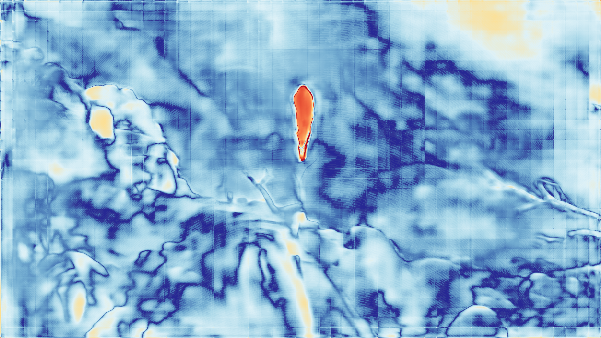 grayscale visualization of optical flow error