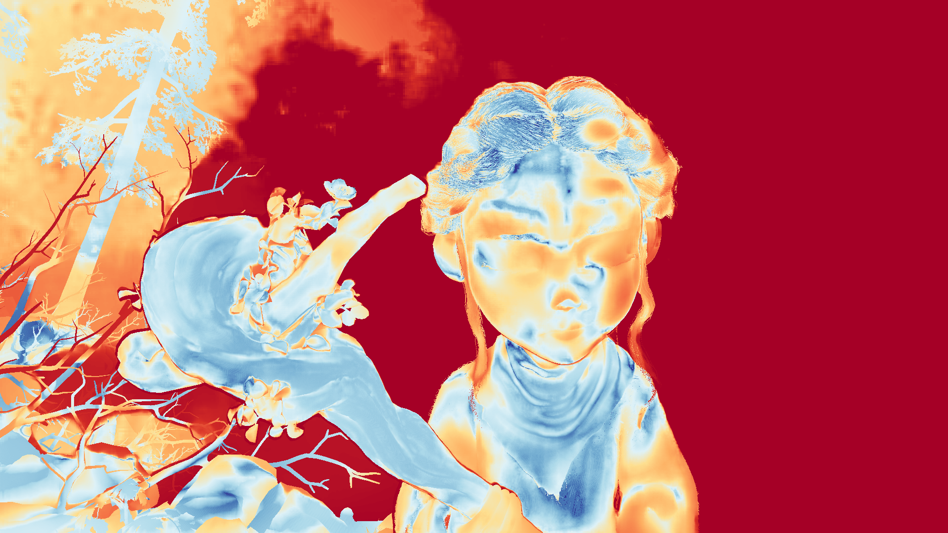grayscale visualization of optical flow error