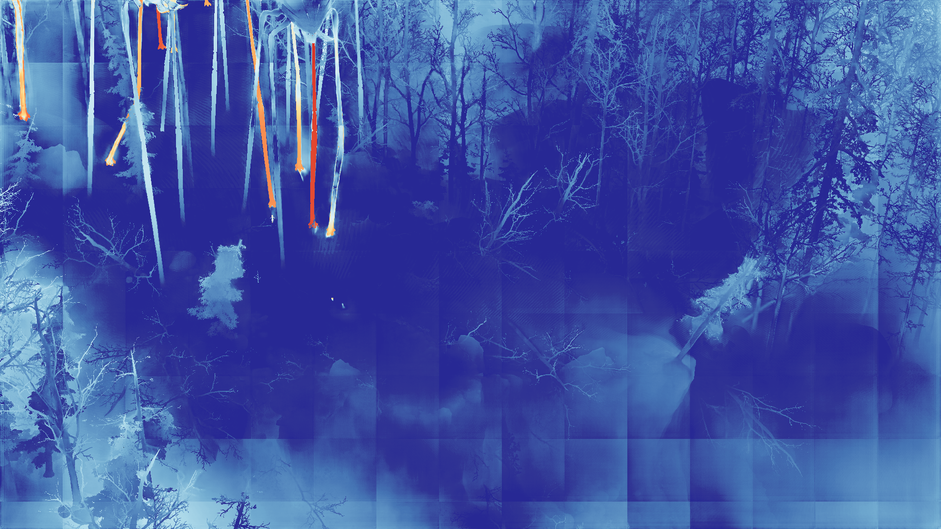 grayscale visualization of optical flow error