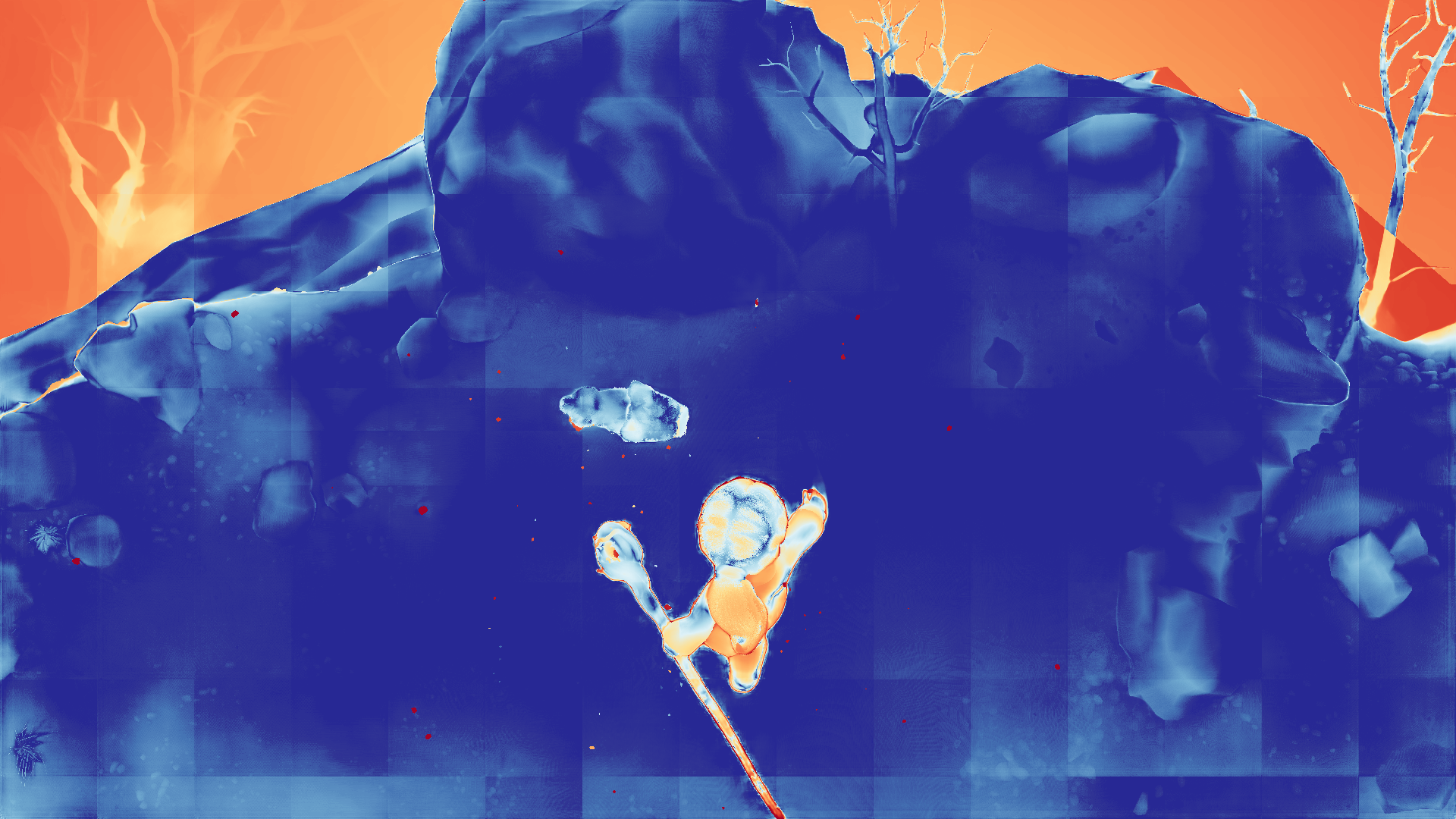 grayscale visualization of optical flow error