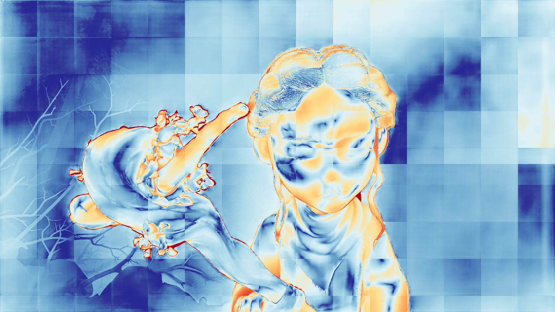 grayscale visualization of optical flow error