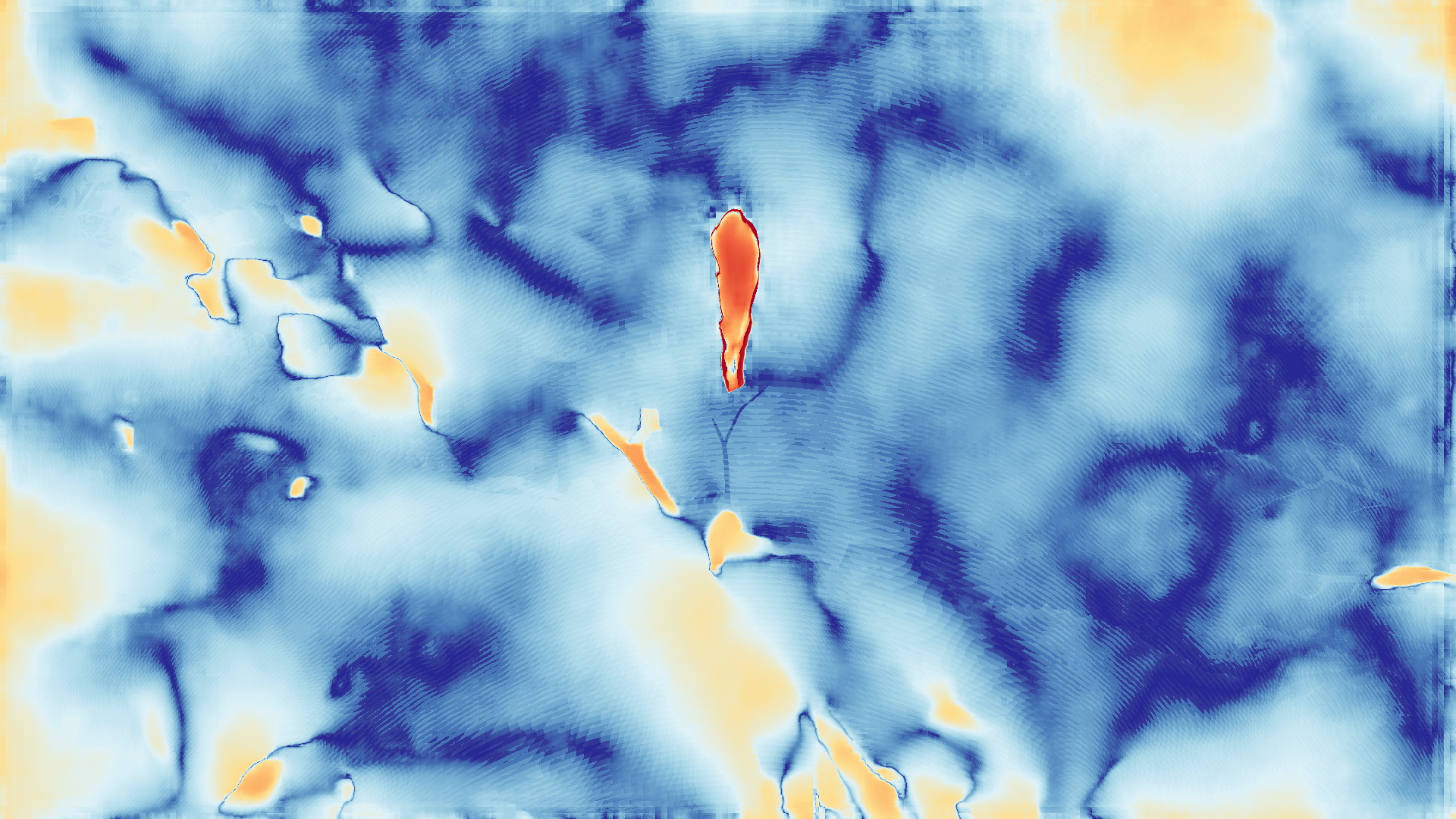 grayscale visualization of optical flow error