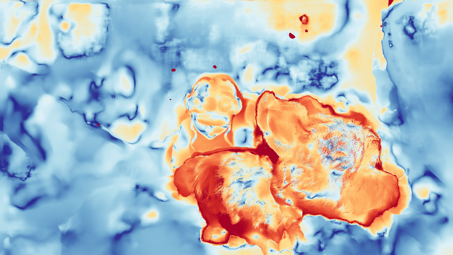 grayscale visualization of optical flow error