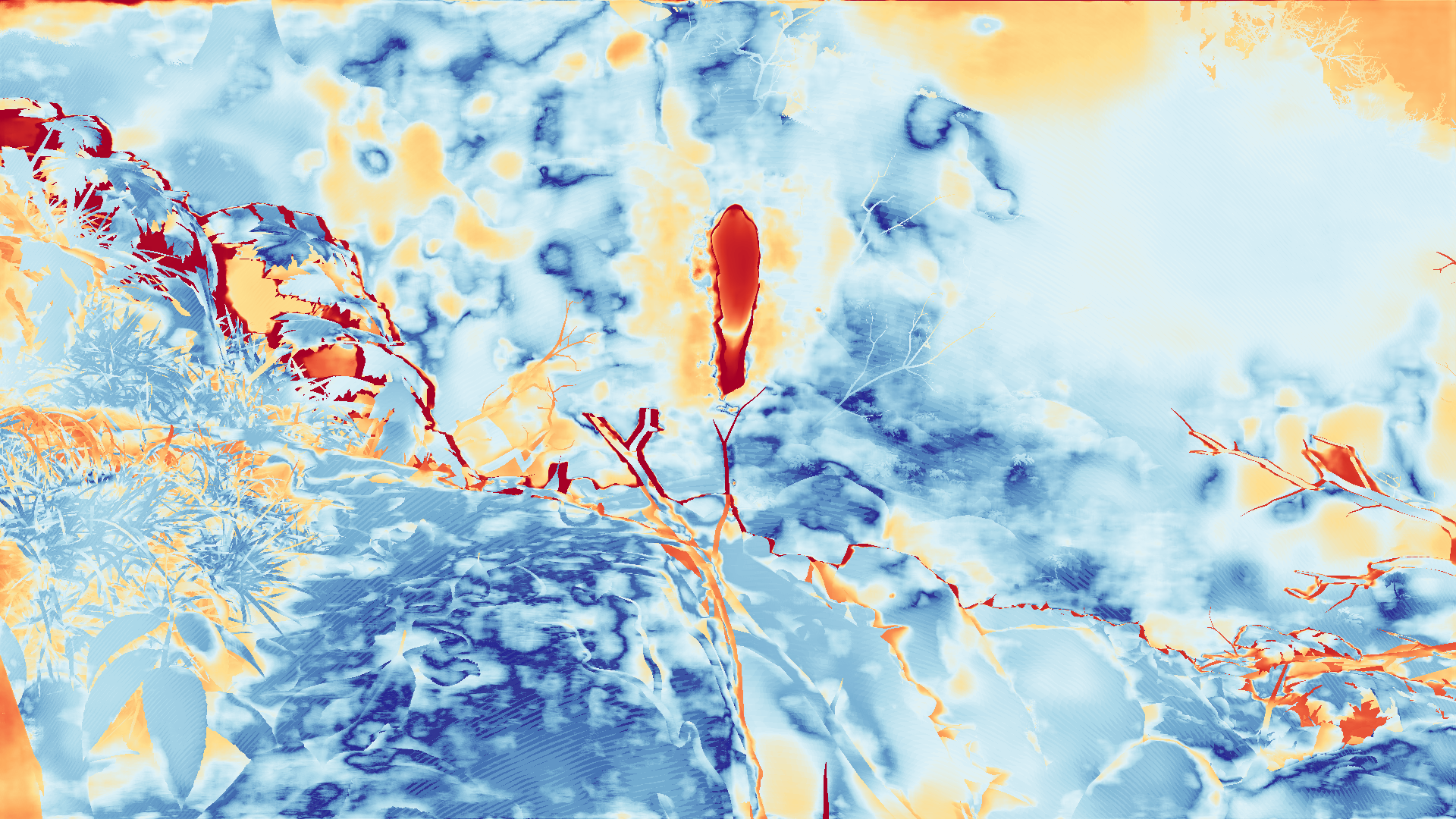 grayscale visualization of optical flow error