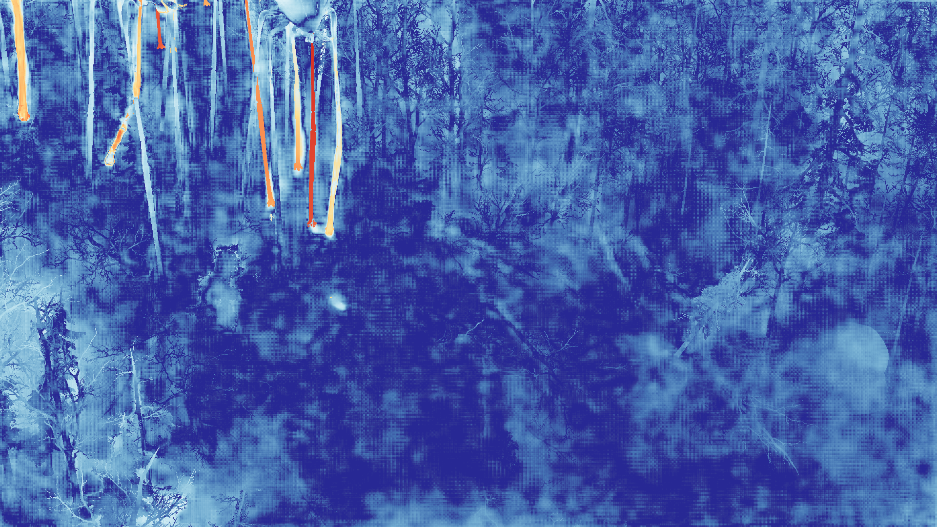 grayscale visualization of optical flow error