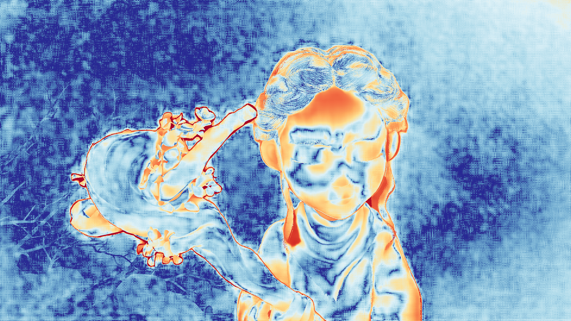 grayscale visualization of optical flow error
