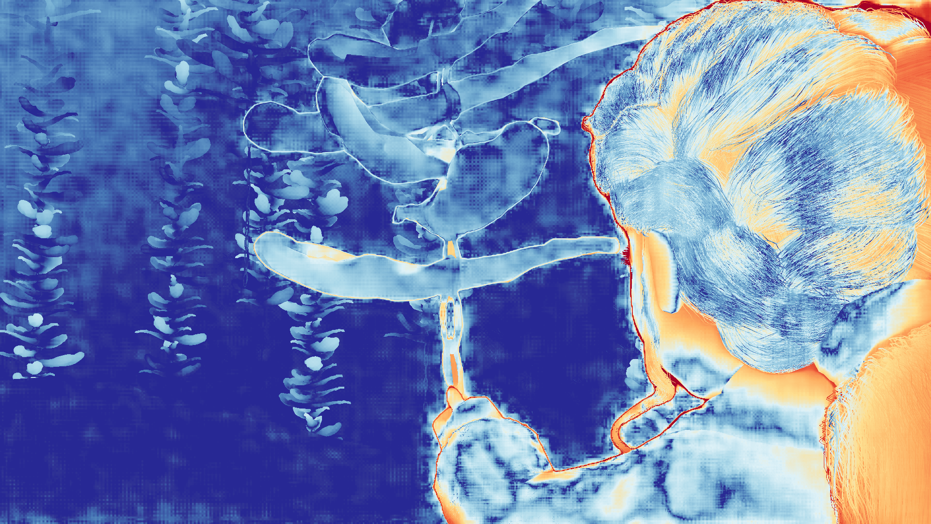 grayscale visualization of optical flow error