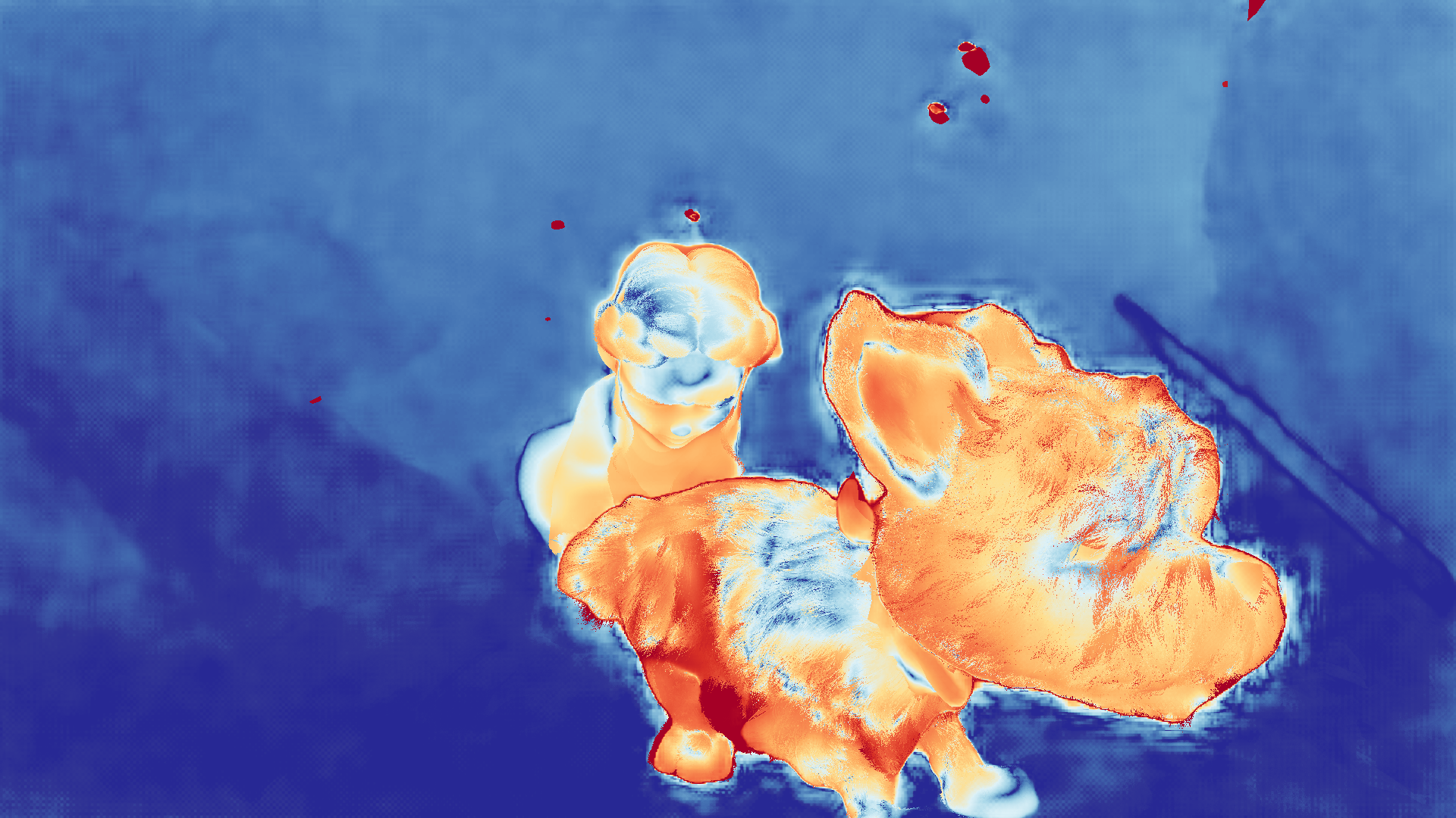 grayscale visualization of optical flow error
