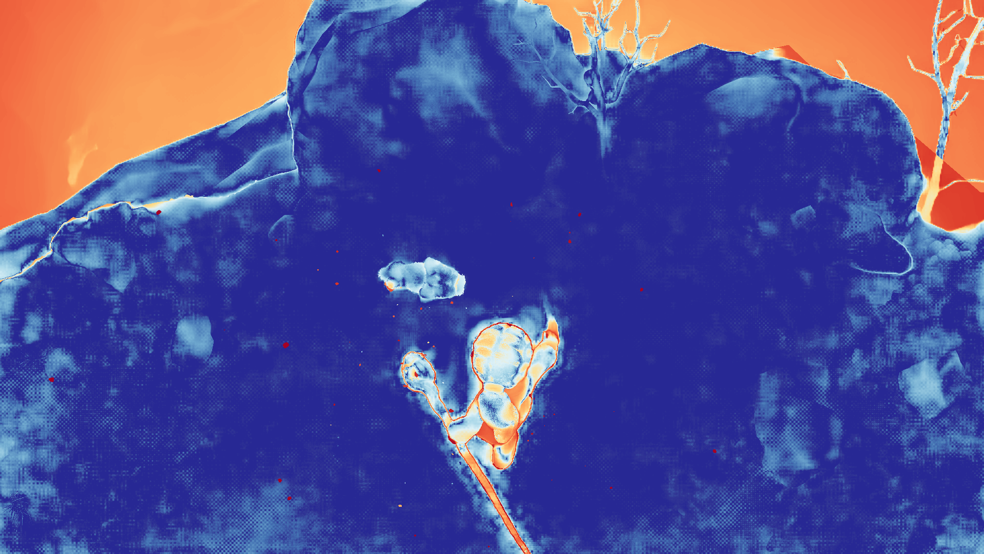 grayscale visualization of optical flow error