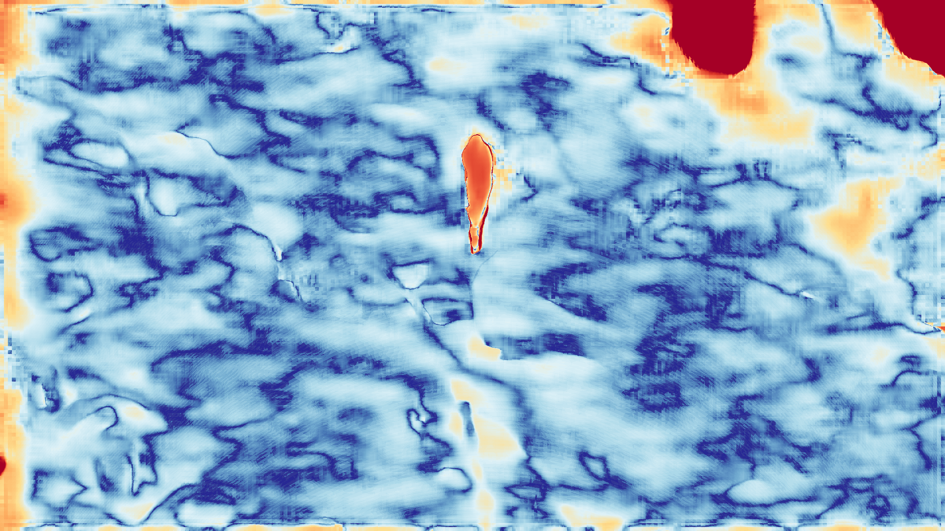 grayscale visualization of optical flow error