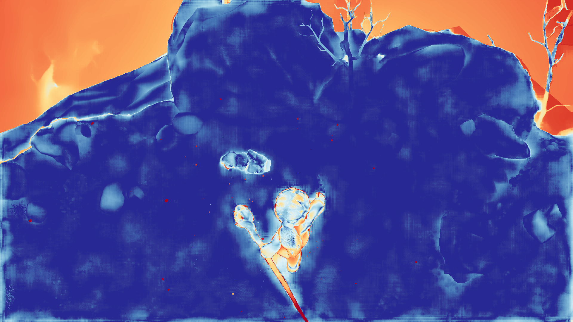grayscale visualization of optical flow error