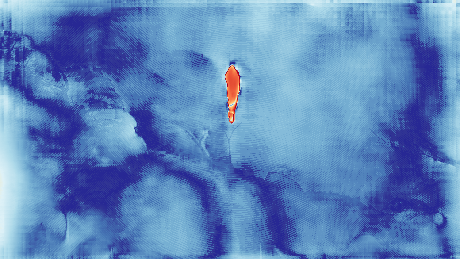 grayscale visualization of optical flow error