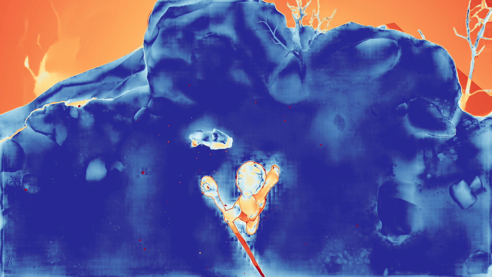 grayscale visualization of optical flow error