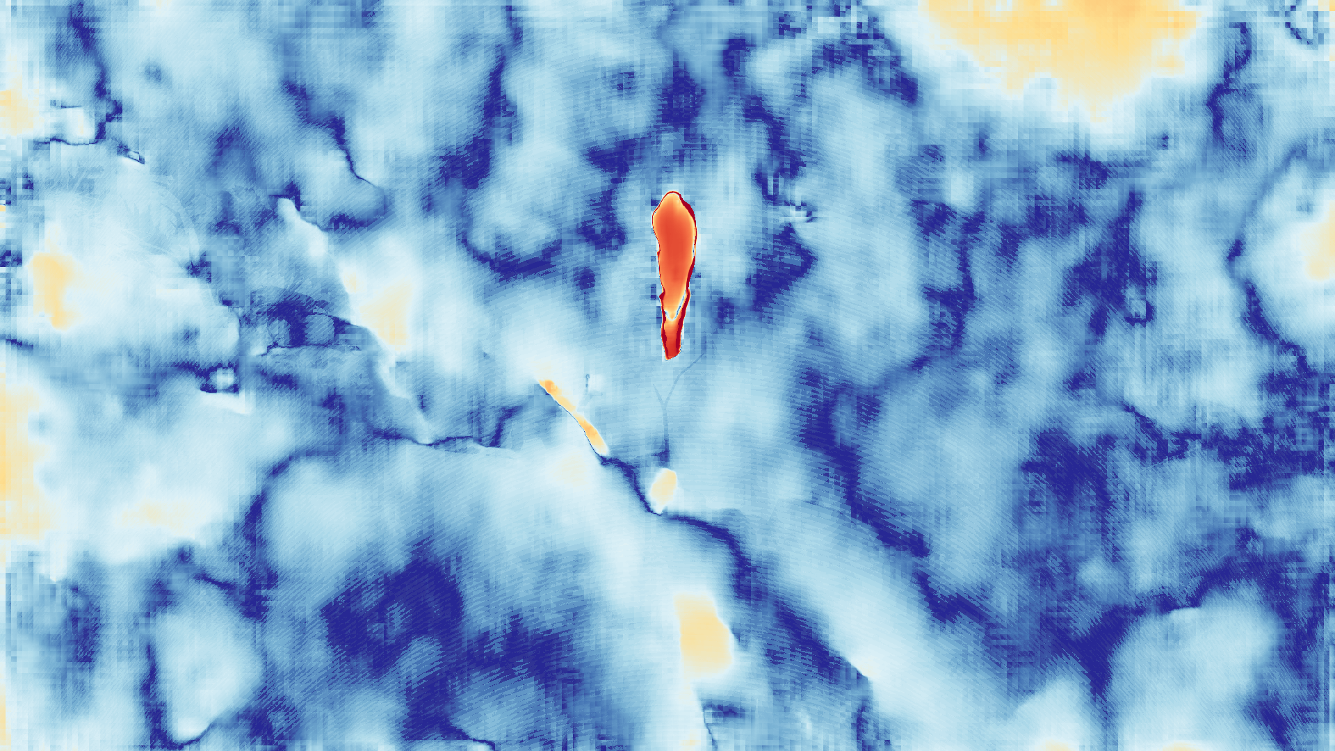 grayscale visualization of optical flow error