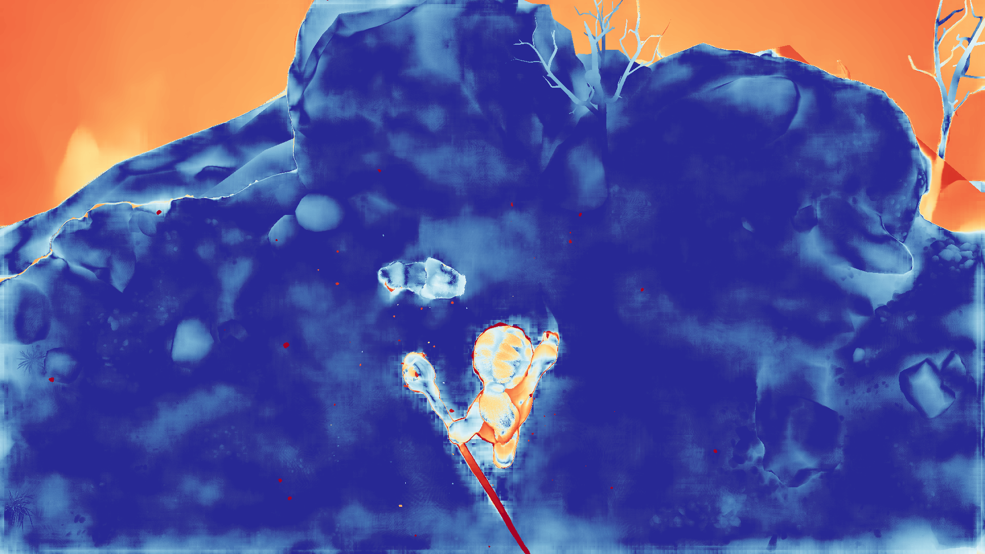 grayscale visualization of optical flow error