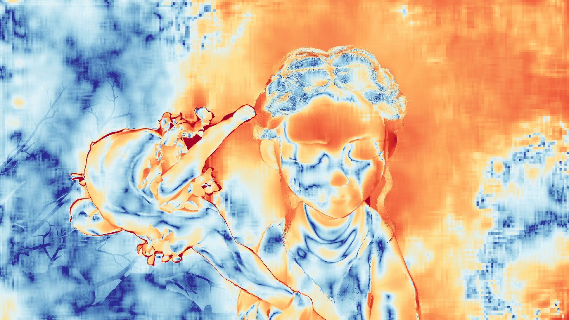 grayscale visualization of optical flow error