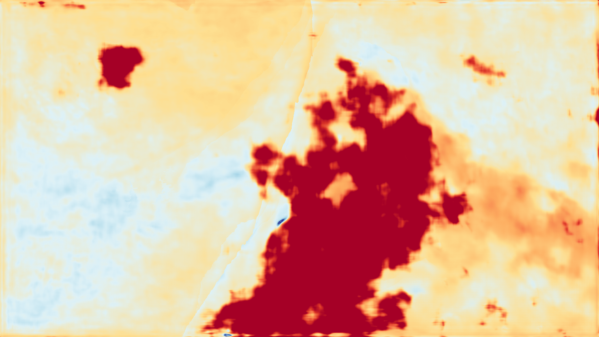 grayscale visualization of disparity 2 error