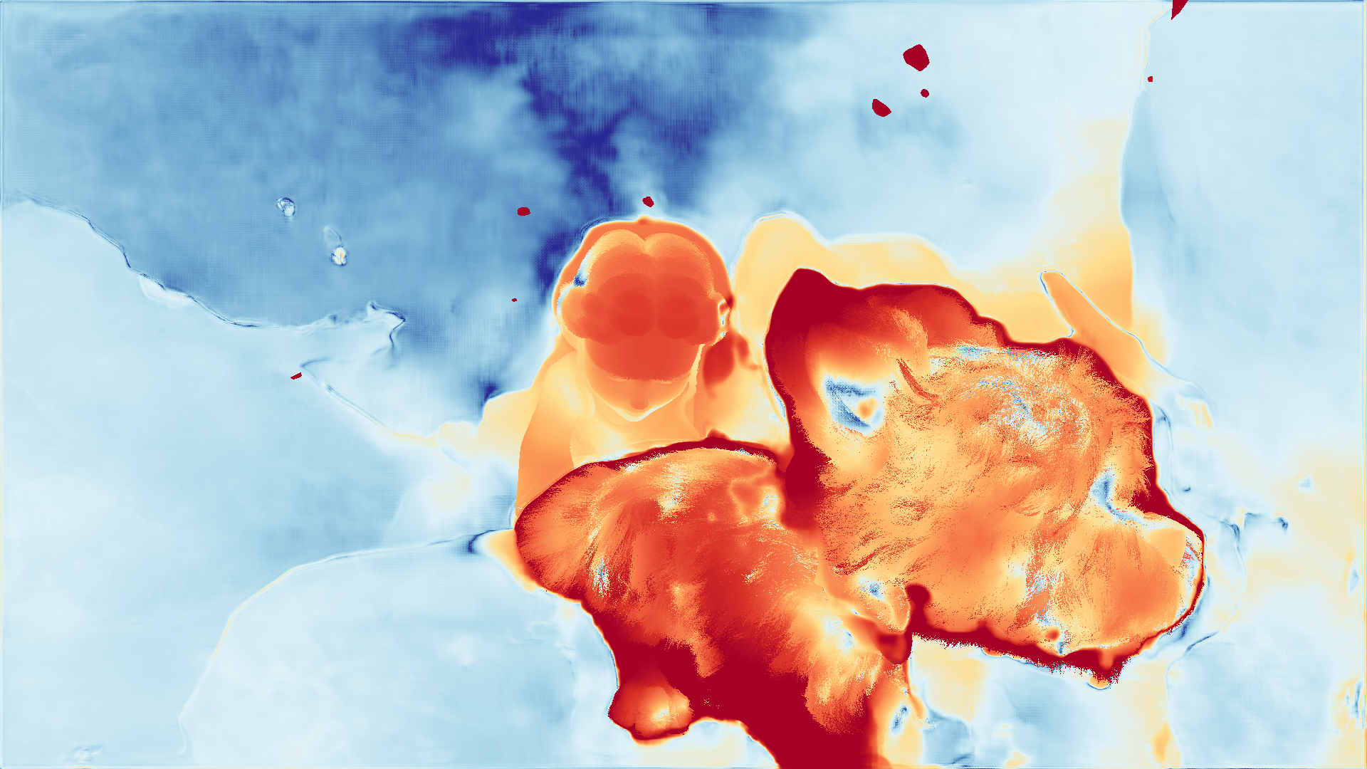 grayscale visualization of optical flow error