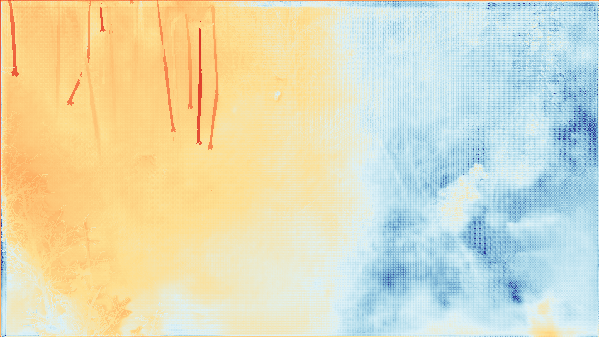 grayscale visualization of optical flow error