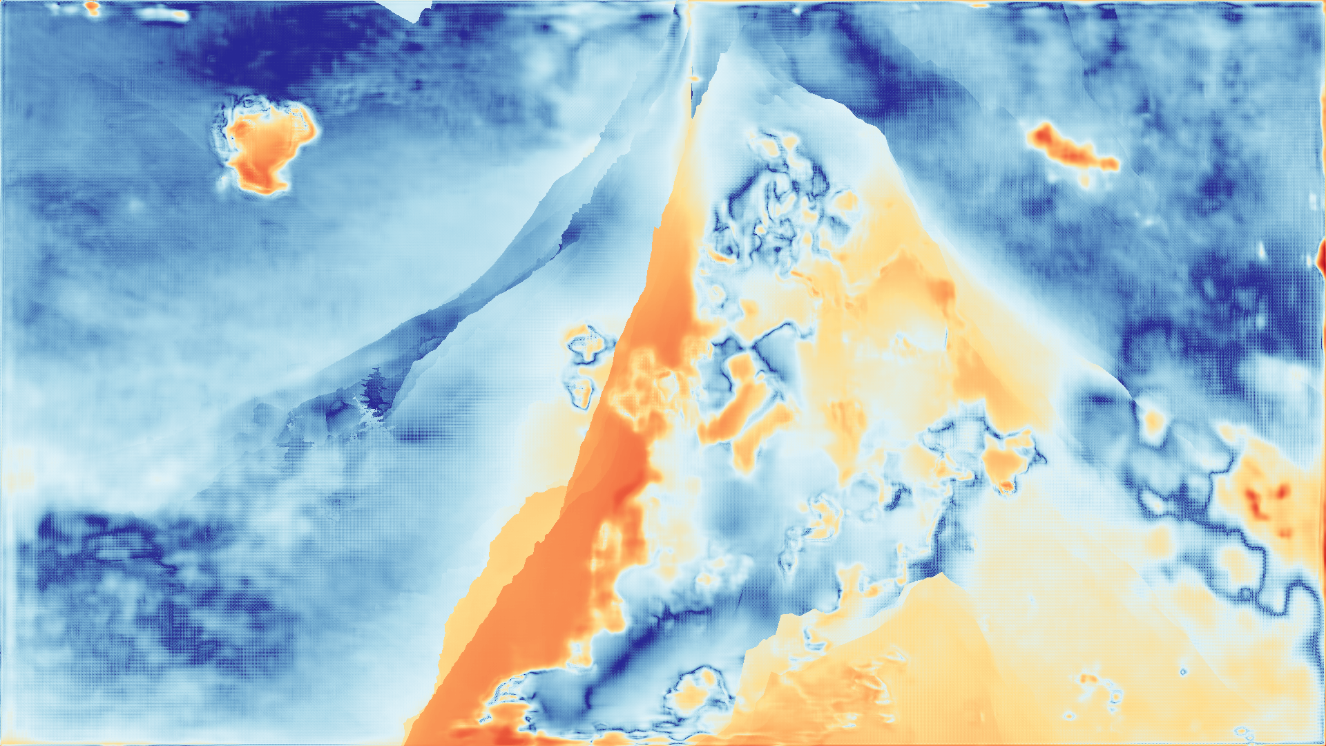 grayscale visualization of optical flow error