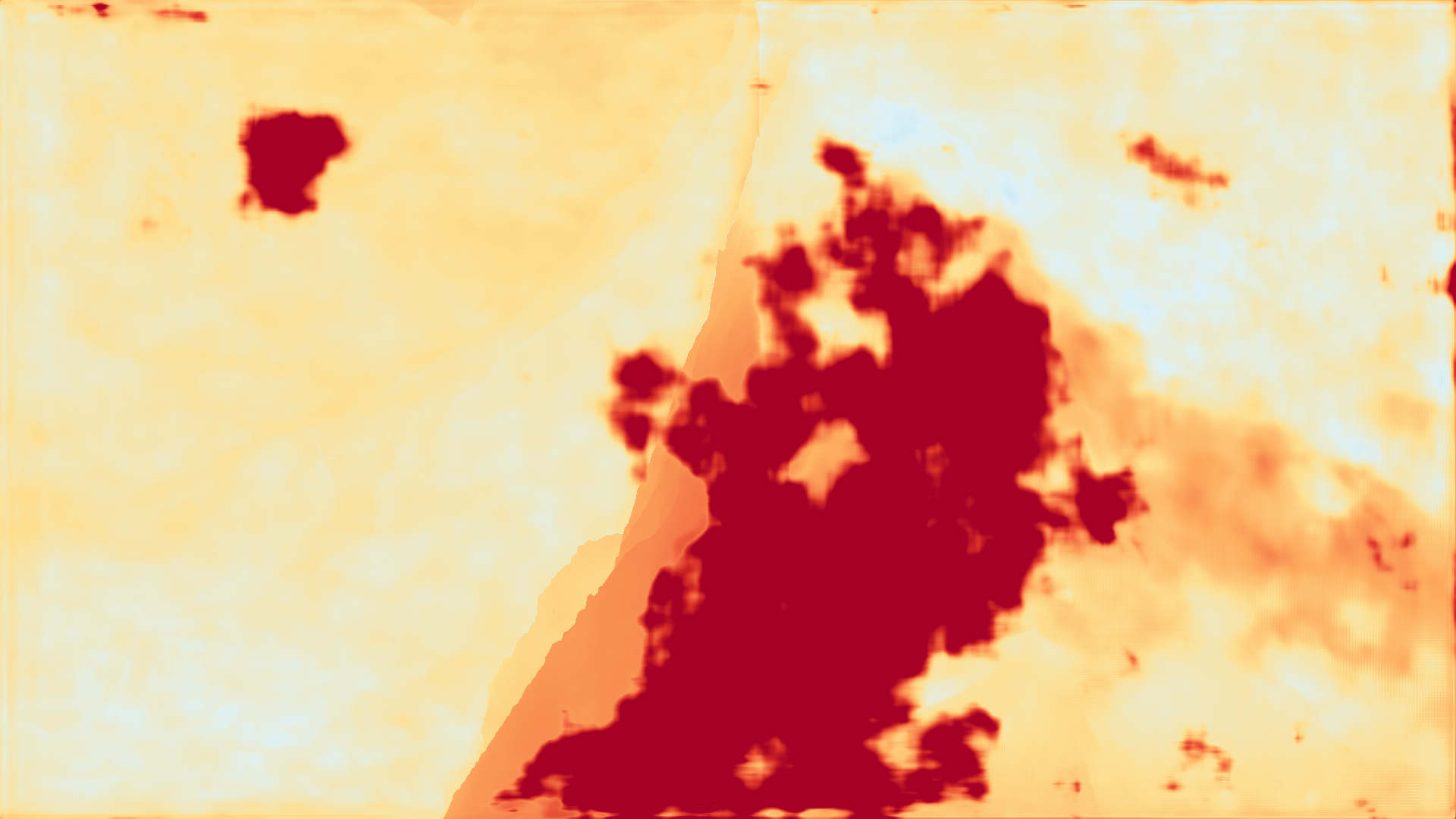 grayscale visualization of optical flow error