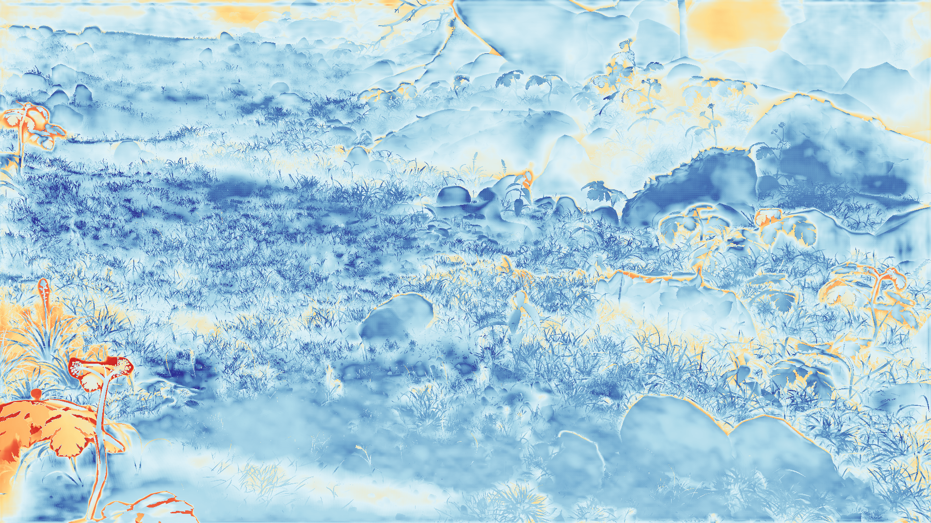 grayscale visualization of optical flow error