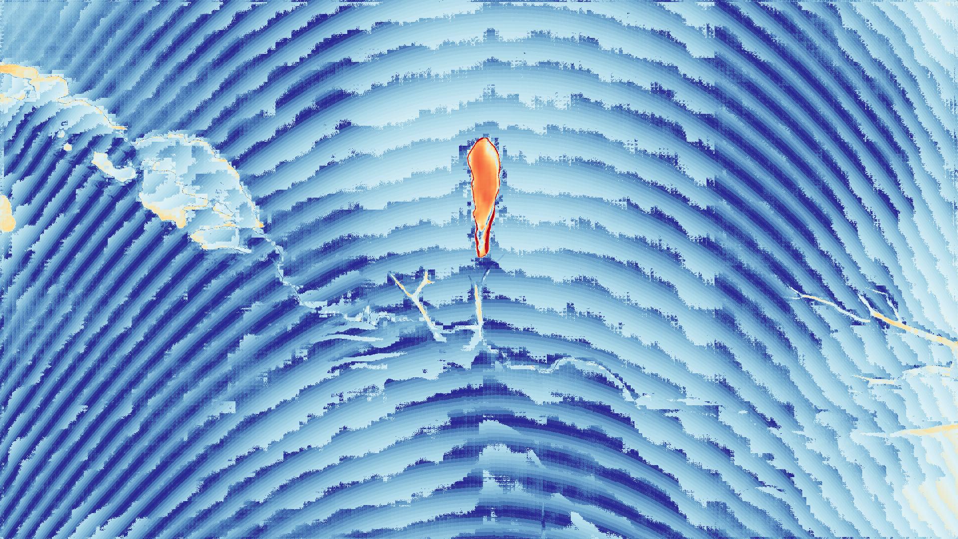 grayscale visualization of optical flow error