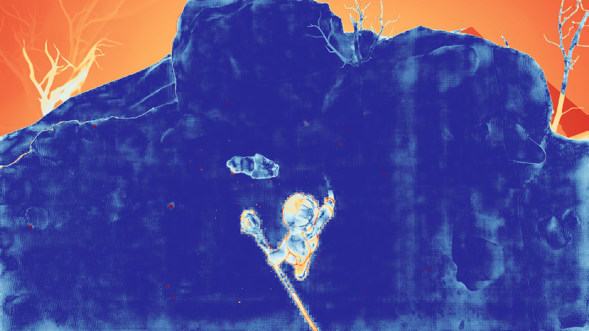 grayscale visualization of optical flow error