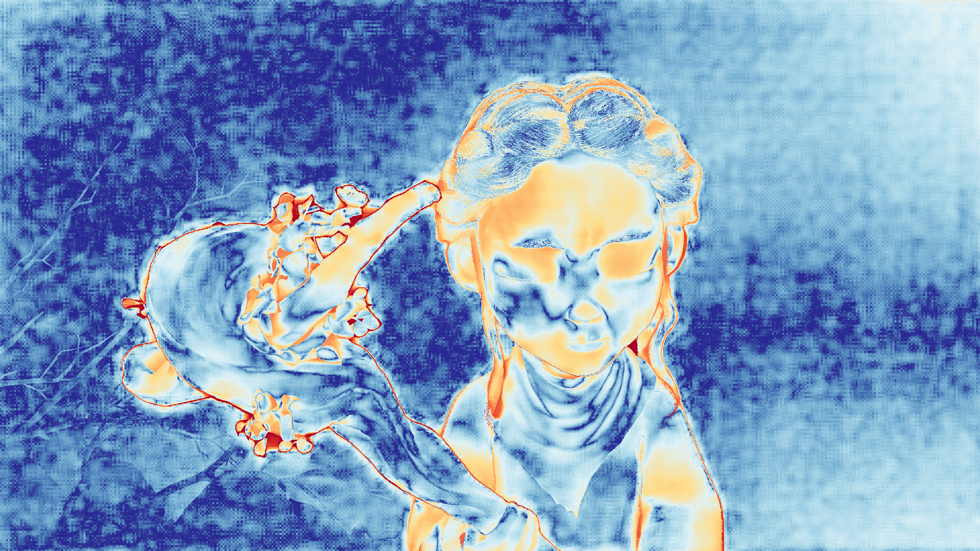 grayscale visualization of optical flow error
