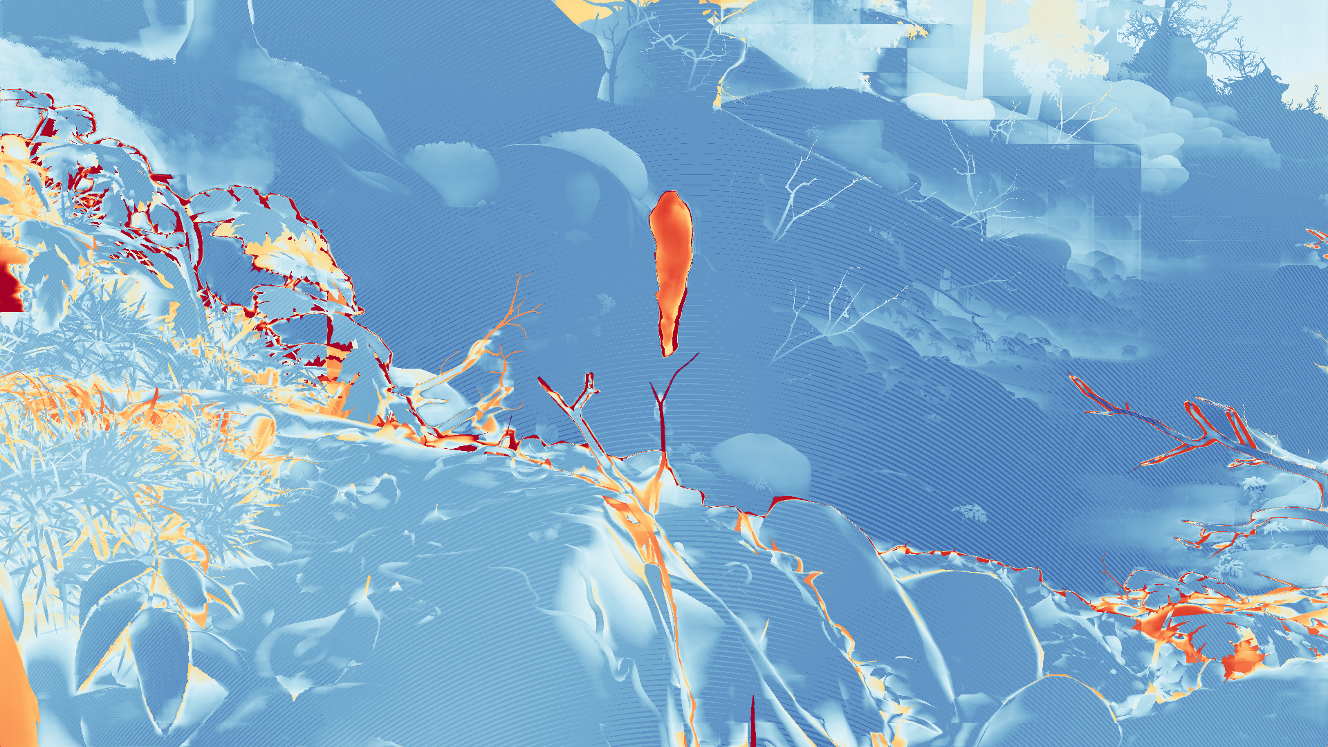 grayscale visualization of optical flow error